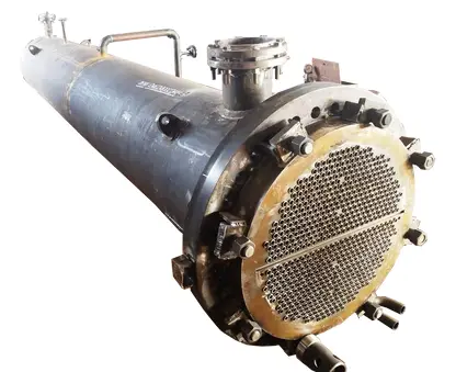 Industrial shell and tube heat exchanger mechanical design and detailing.