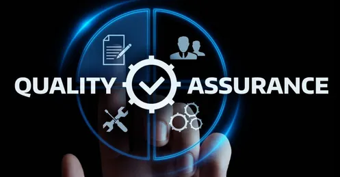 Quality assurance, inspection, and expediting services icon chart.